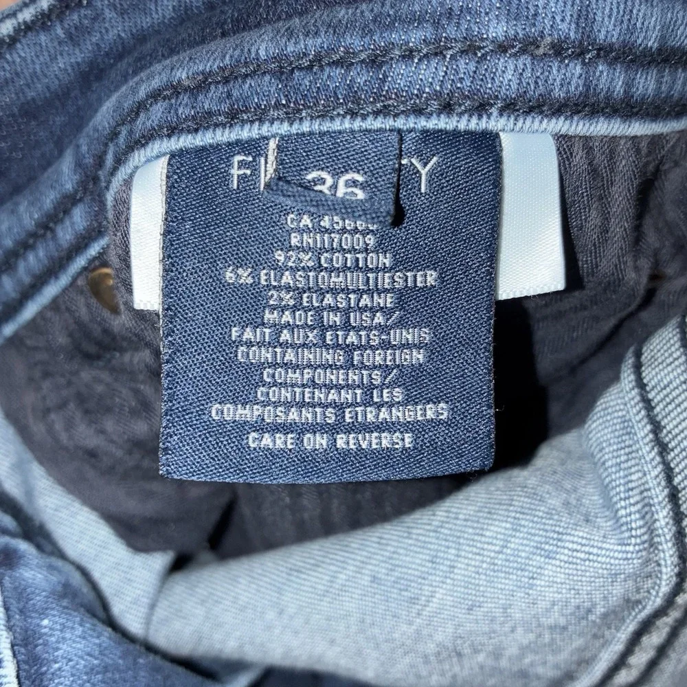 Fidelity Jeans Mens 36 Berlin Blue Dark Wash Jimmy Slim Straight Leg Stretch USA